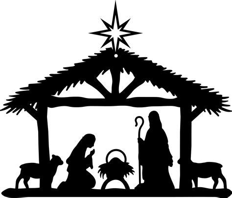 nativity silhouette free